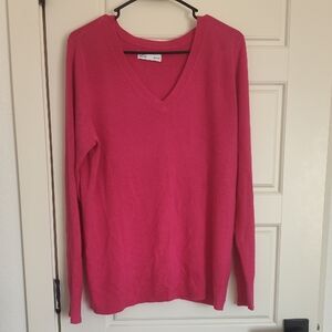 croft & barrow Hot Pink V-Neck Sweater